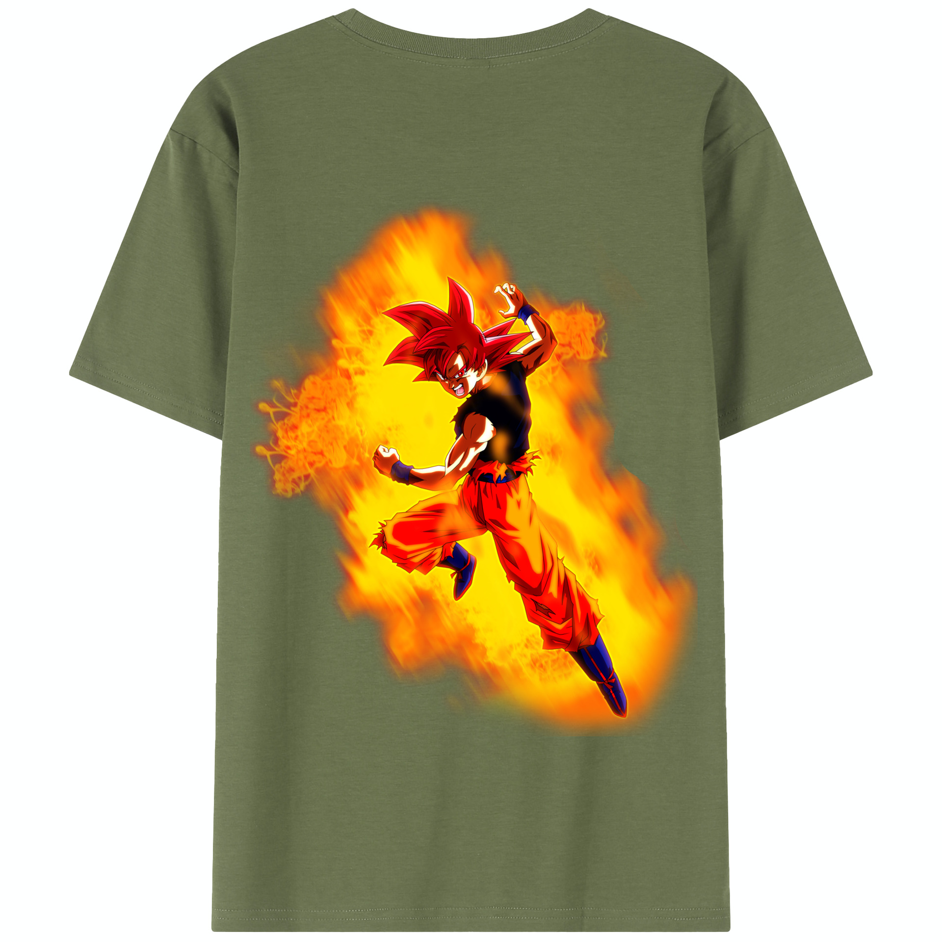 （画像用） ドラゴンボール 孫悟空（そん ごくう）Son Goku カカロット DRAGON BALL Kakarotto 綿100％半袖Tシャツ（背面プリント）